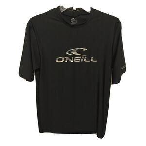 Medium O'Neill Wave Men's Rash Tee Black NWT 50+ Ultra Violet Protection